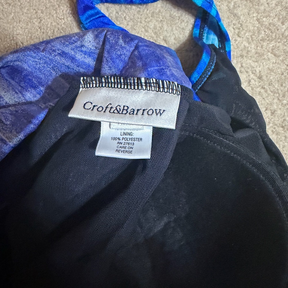 Blue Ombre Striped One-Piece Swimsuit - Picture 4 of 5